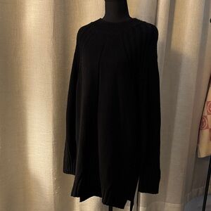 Topshop Black Ribbed Knit Sweater